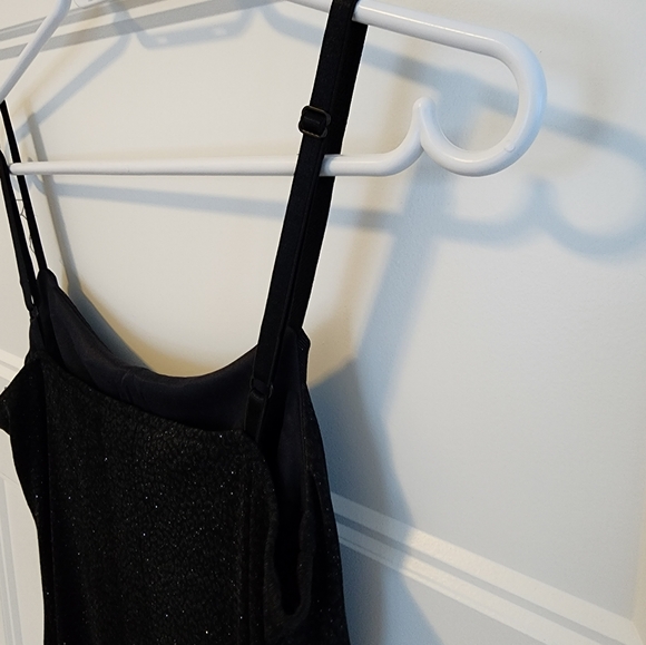 Y2K Ricki's black slip dress with subtle sparkly leopard print 🐆 - Picture 6 of 7